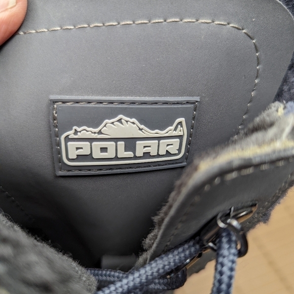 Polar Womens Lace Up Faux Fur lined and trim Mid Calf Waterproof Grey Winter Boo - Picture 9 of 9